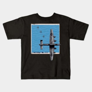 Halifax Mk.III WW2 bomber airplane over the sea Kids T-Shirt